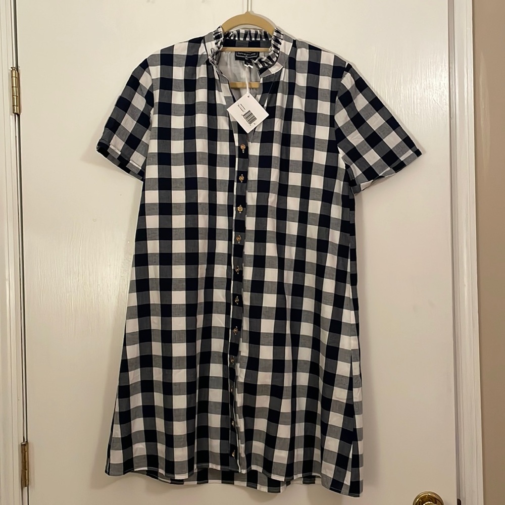 Navy Gingham Mini